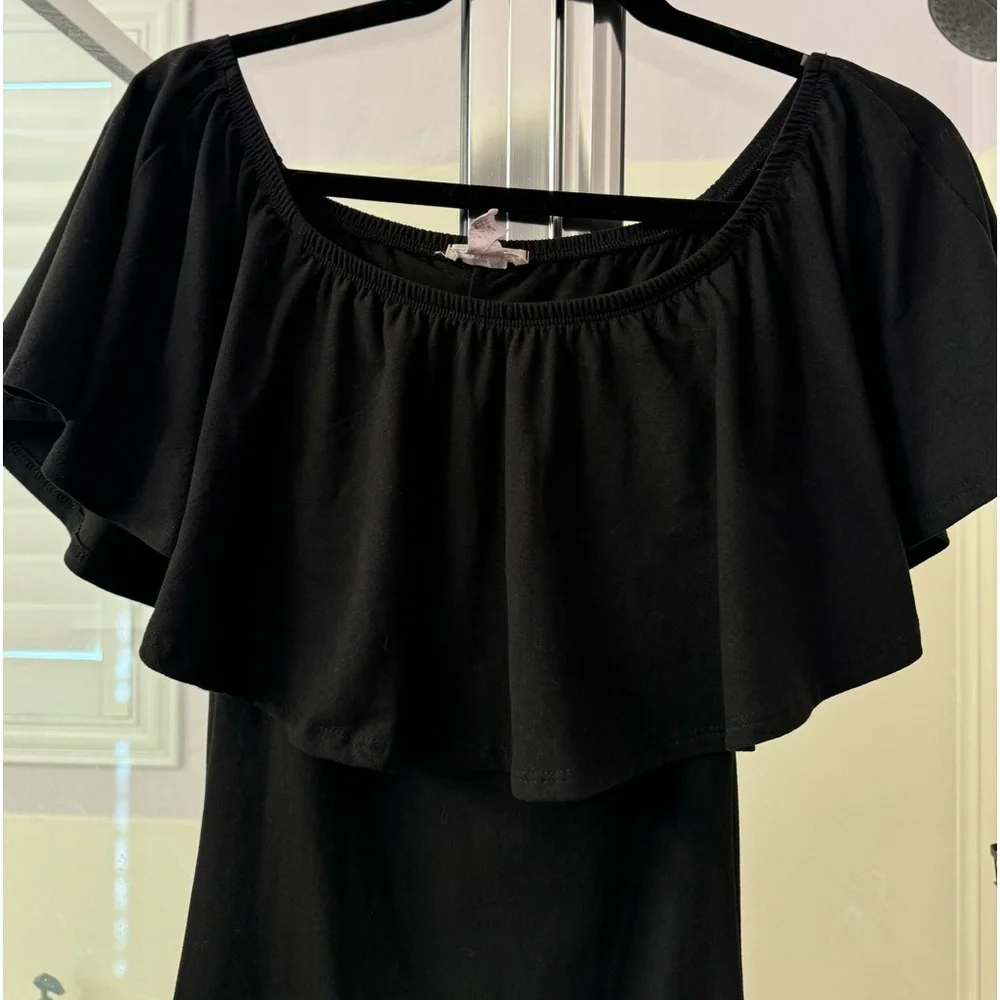 Black Ruffle Dress - Picture 4 of 5